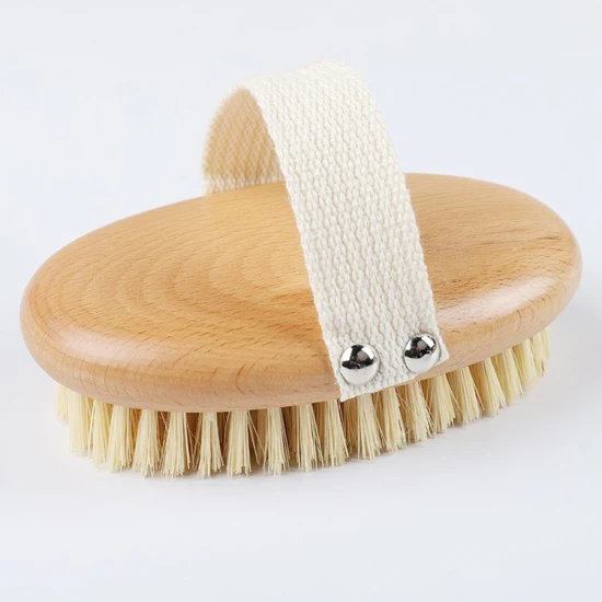 Wholesale High Quality Bamboo Wooden OEM/ODM Logo Dry Skin Body Natural Vegan Sisal Bristles Bath Brush