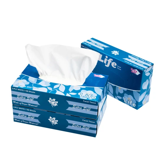 Box Pack Virgin Pulp Facial Tissue Paper for Home