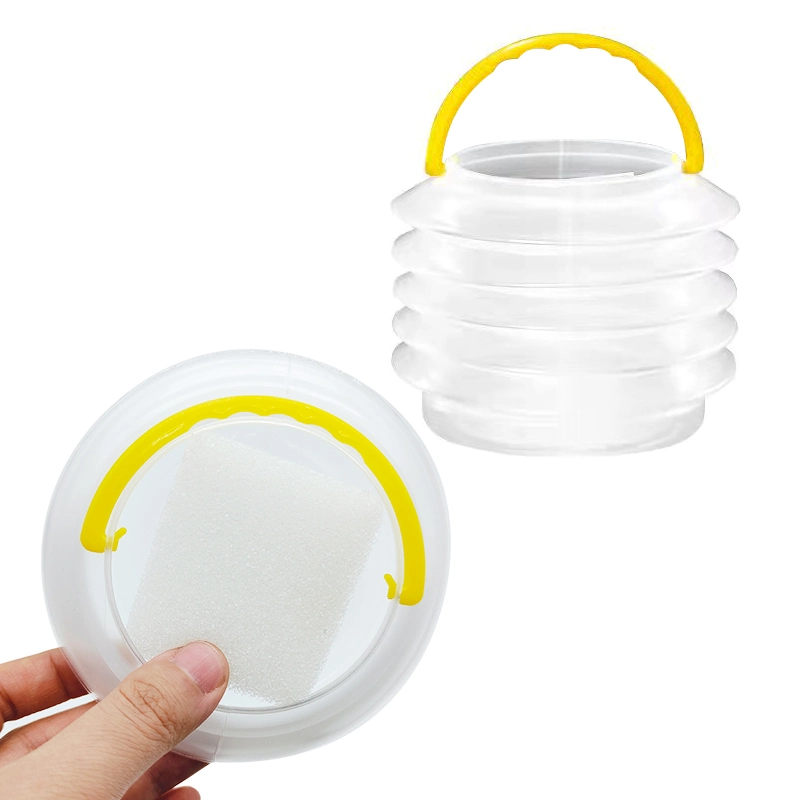 Foldable Portable Plastic Washer Paint Brush Washer Pot with Sponge