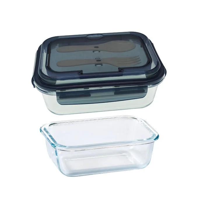 1480ml Lunch Box Microwave Glass Bowl Glass Crisper with Cover