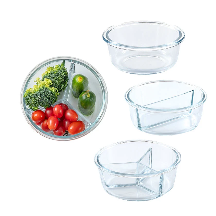 1400ml Microwave Safe Food Containers Storage Container Glass Crisper