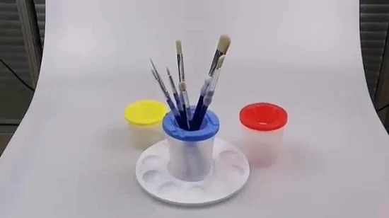 Foldable Portable Plastic Washer Paint Brush Washer Pot with Sponge